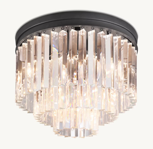 雲光1920年代のオデオン フラッシュマウント50.8cm