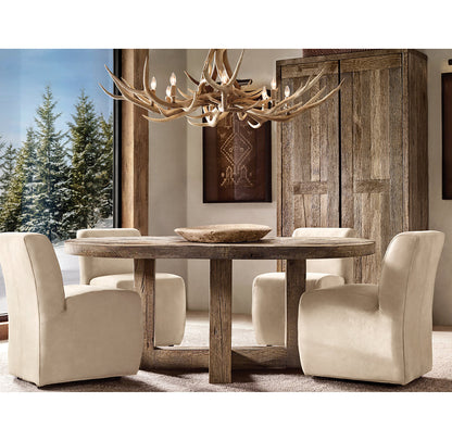 雲光天然アントラーシャンデリア168cm