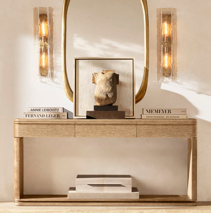 雲光格子クリアガラス壁掛け照明77cm