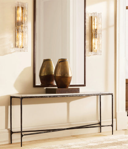 雲光格子クリアガラス壁掛け照明77cm