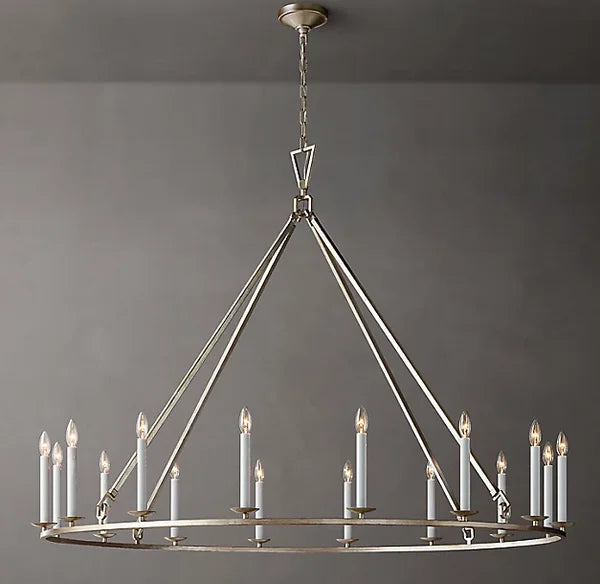 雲光 19世紀 英国製 透かし彫り 円形シャンデリア