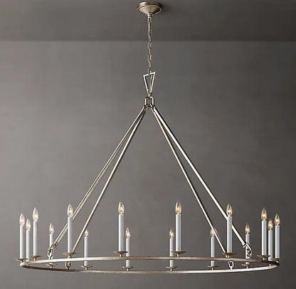 雲光 19世紀 英国製 透かし彫り 円形シャンデリア