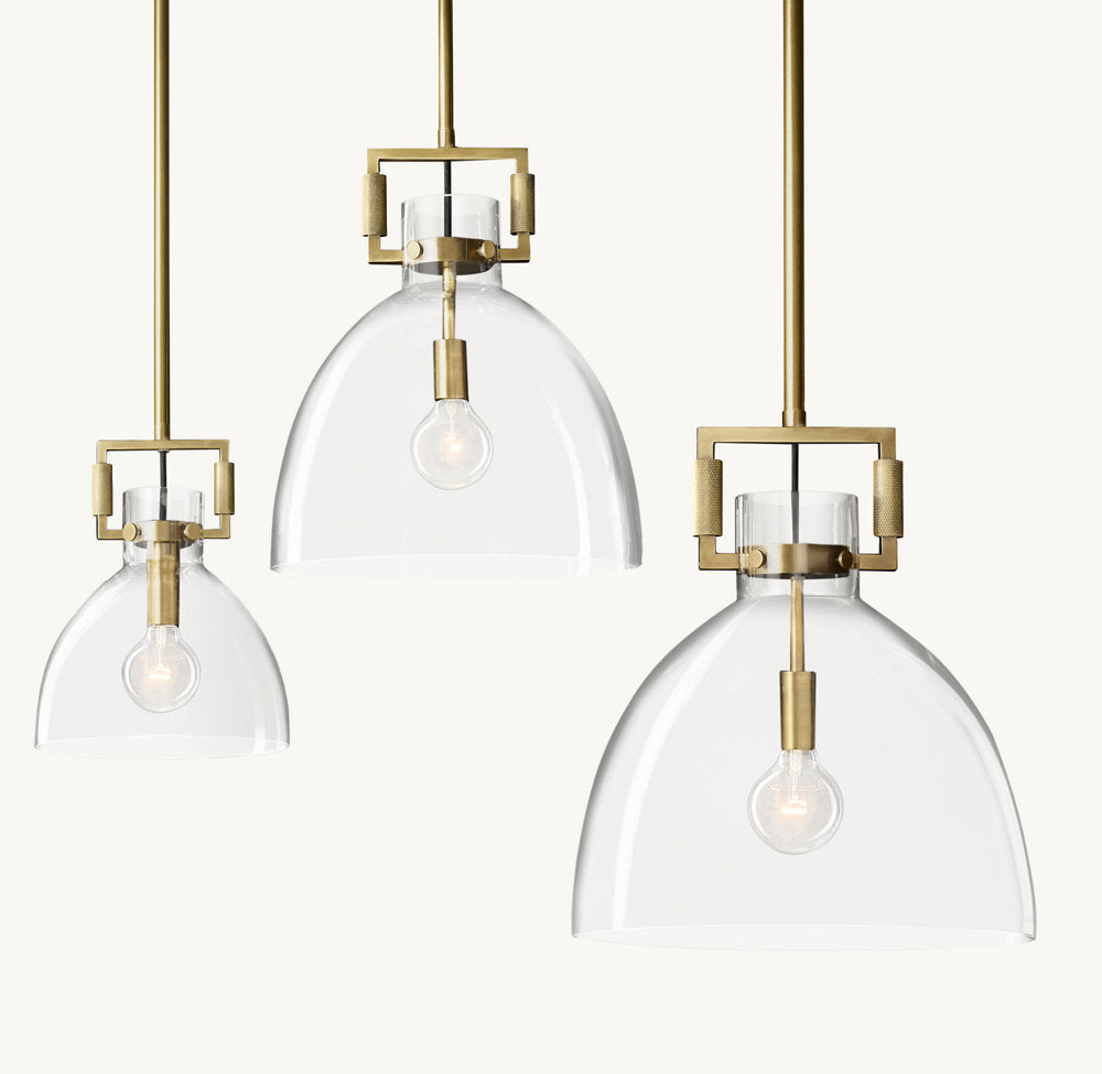 雲光マシニストガラスクロッシュペンダント