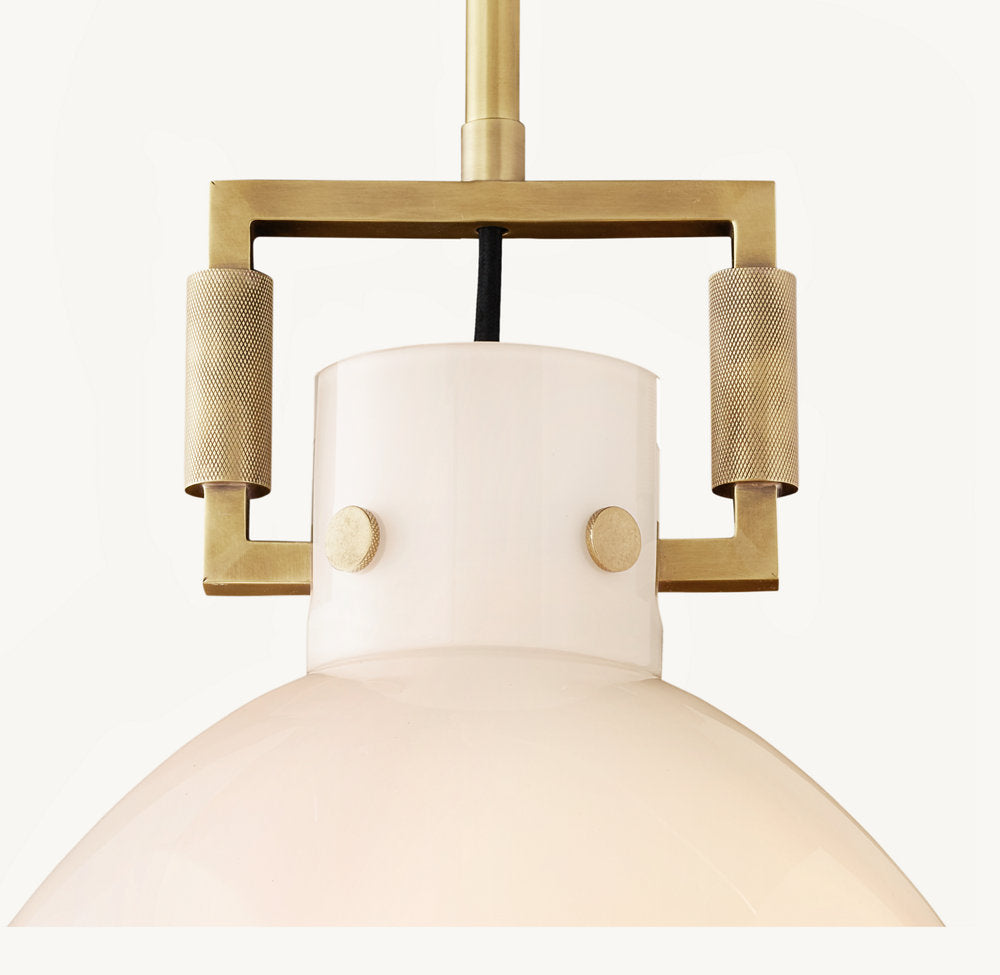 雲光マシニスト ミルクガラス クロッシュペンダント