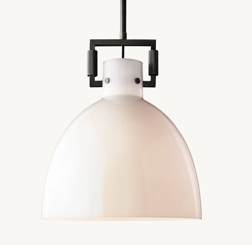 雲光マシニスト ミルクガラス クロッシュペンダント