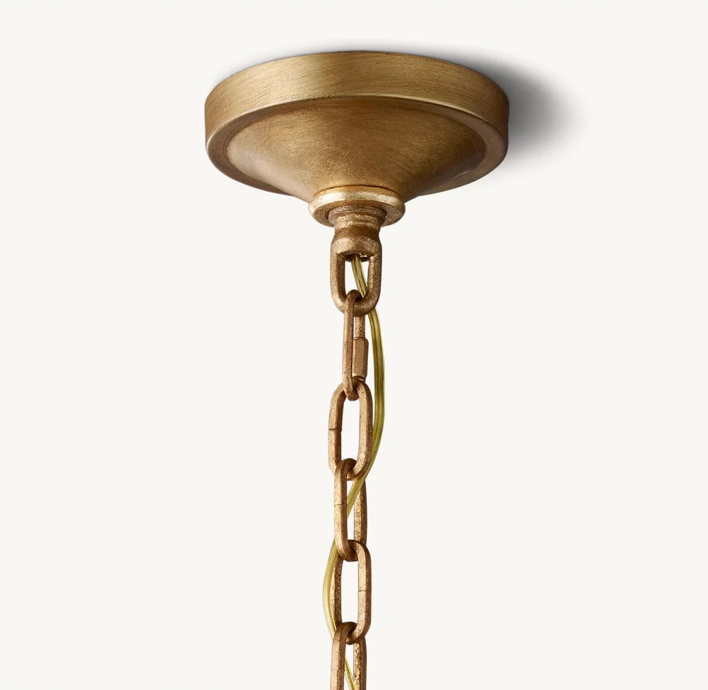 雲光 19世紀 英国製 透かし彫り 円形シャンデリア