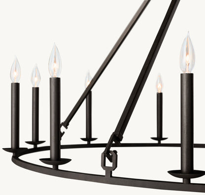 雲光 19世紀 英国製 透かし彫り 円形シャンデリア