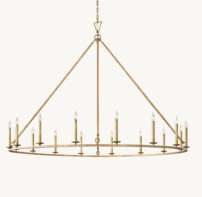 雲光 19世紀 英国製 透かし彫り 円形シャンデリア