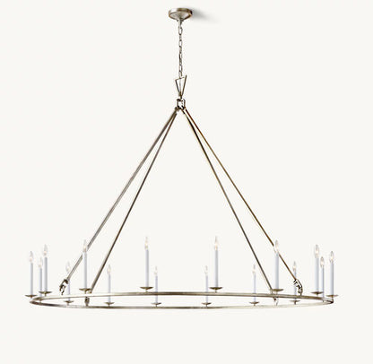 雲光 19世紀 英国製 透かし彫り 円形シャンデリア