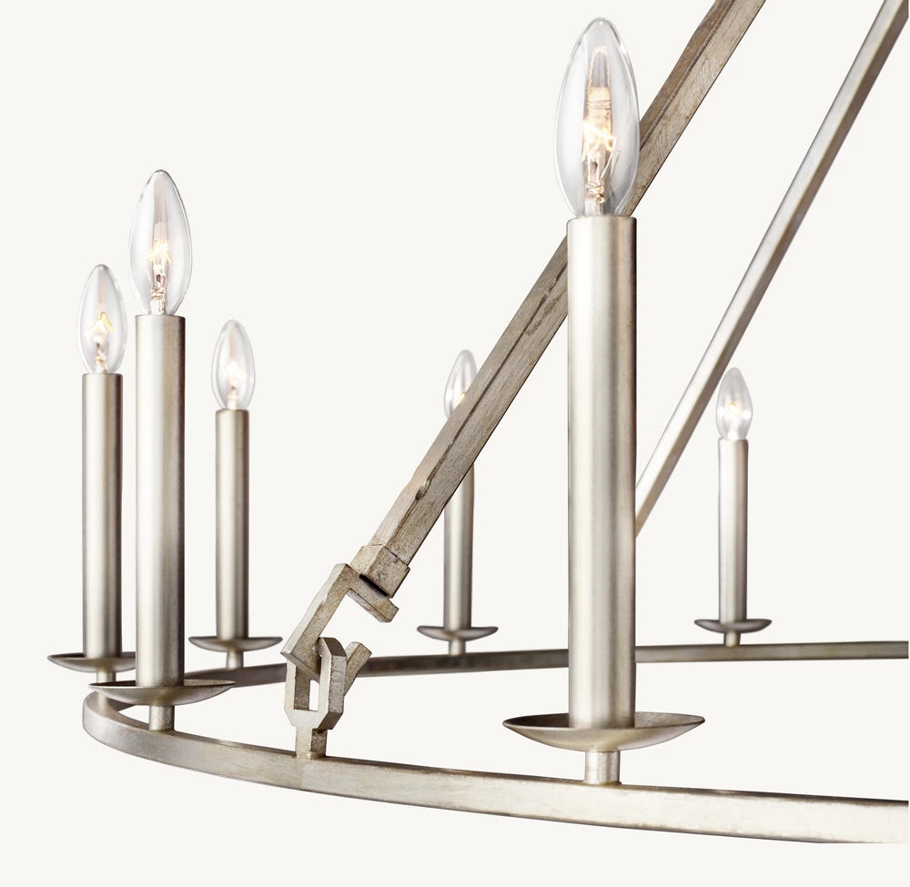 雲光 19世紀 英国製 透かし彫り 円形シャンデリア