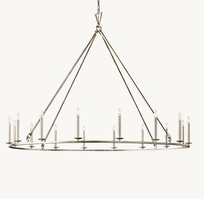 雲光 19世紀 英国製 透かし彫り 円形シャンデリア