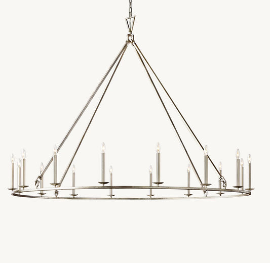 雲光 19世紀 英国製 透かし彫り 円形シャンデリア