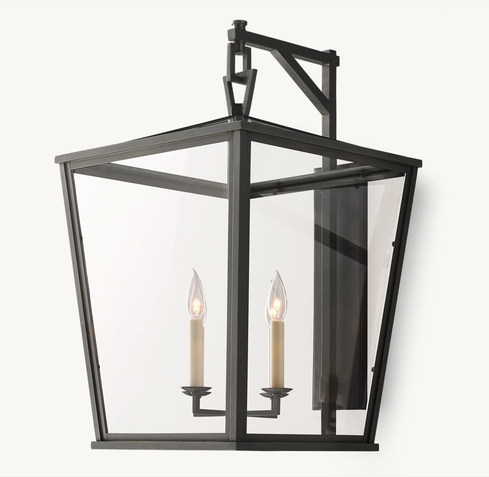 雲光 19世紀 英国 透かし彫り 屋外壁掛け燭台72cm