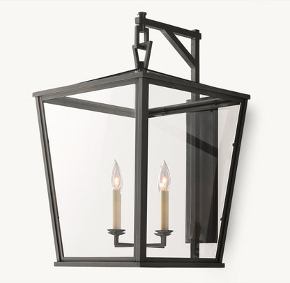 雲光 19世紀 英国 透かし彫り 屋外壁掛け燭台72cm