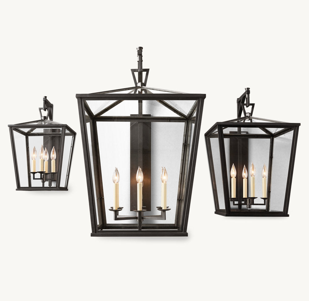 雲光 19世紀 英国製 透かし彫り 屋外壁掛け照明56cm