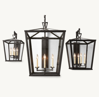 雲光 19世紀 英国製 透かし彫り 屋外壁掛け照明56cm