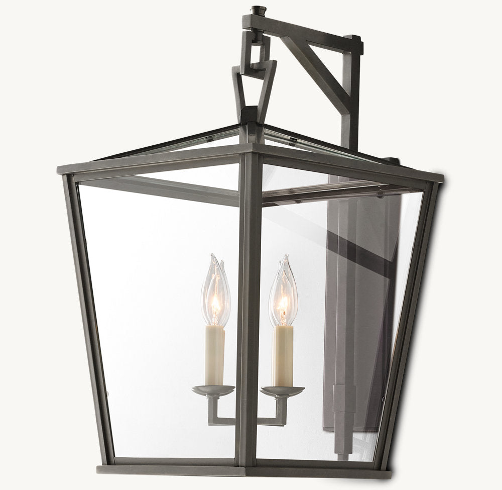 雲光 19世紀 英国製 透かし彫り 屋外壁掛け照明56cm