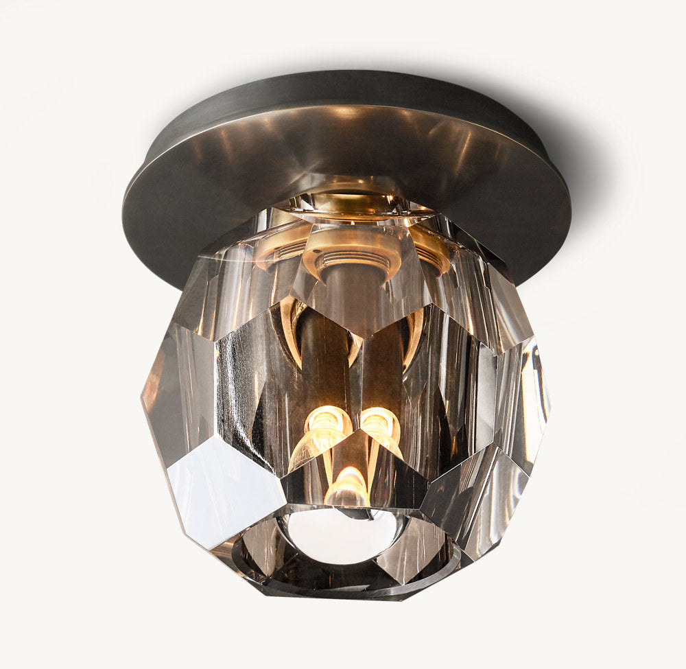 雲光 ブール・ド・クリスタル スモークガラス プチ フラッシュマウント