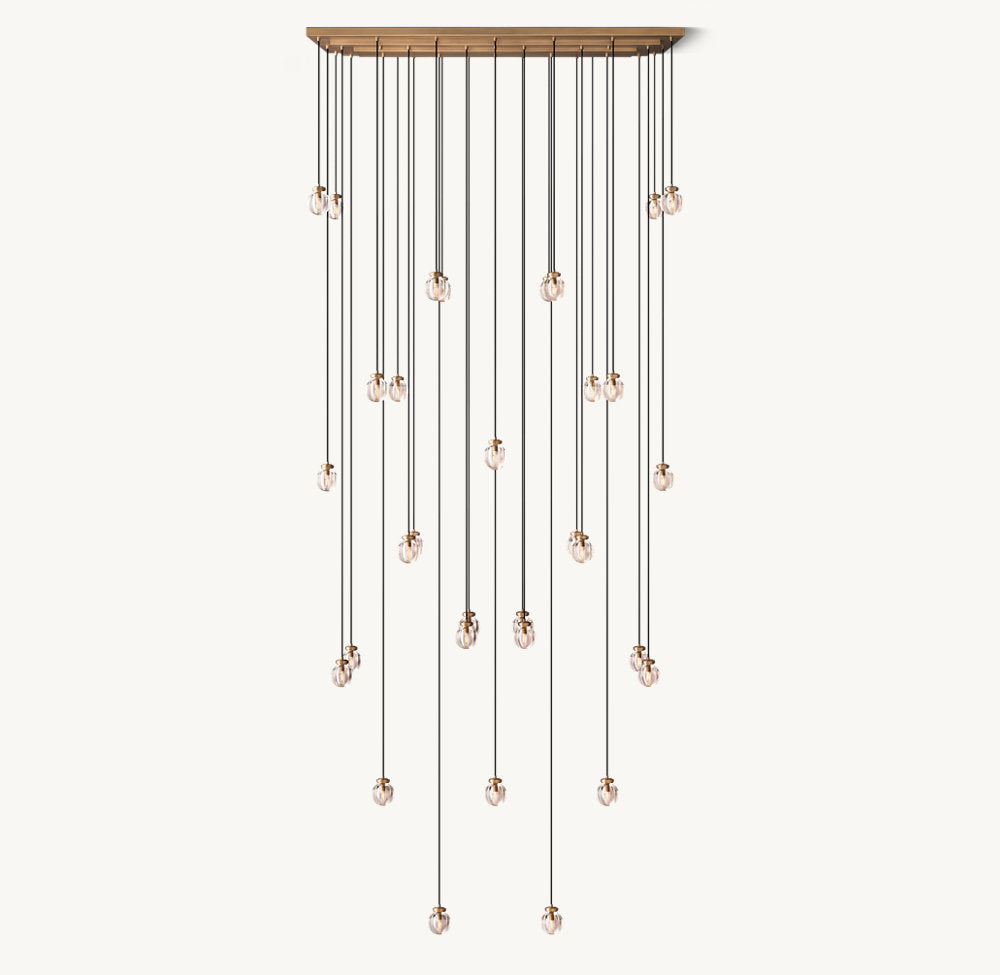 雲光パール長方形シャンデリア183cm