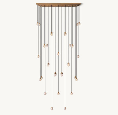 雲光パール長方形シャンデリア183cm