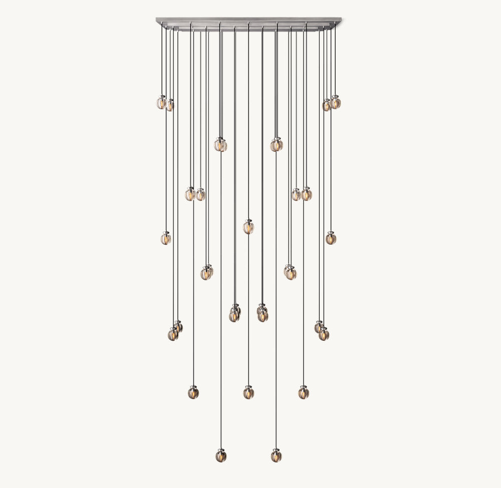 雲光パール長方形シャンデリア183cm