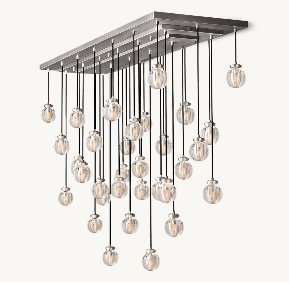 雲光パール長方形シャンデリア183cm