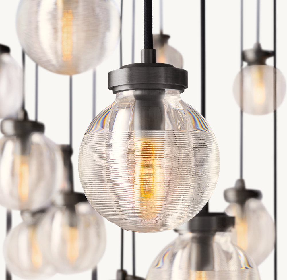 雲光パール長方形シャンデリア183cm