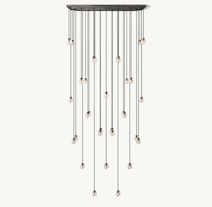 雲光パール長方形シャンデリア183cm