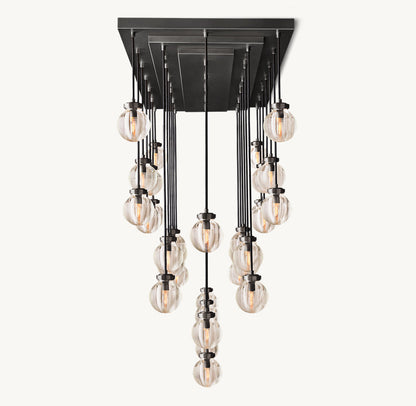 雲光パール長方形シャンデリア183cm