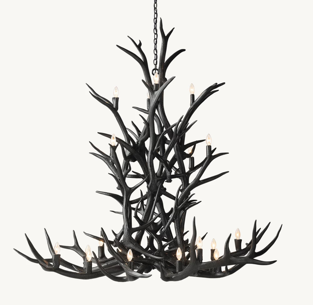 雲光天然アントラーシャンデリア168cm