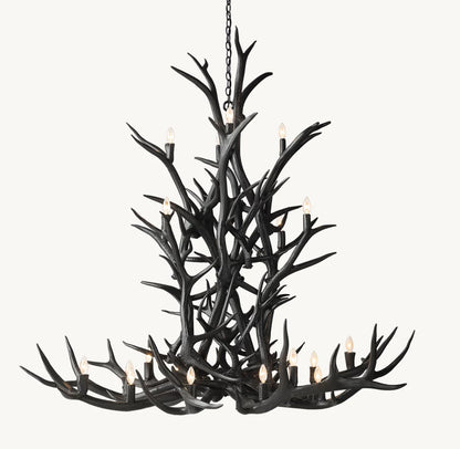 雲光天然アントラーシャンデリア168cm