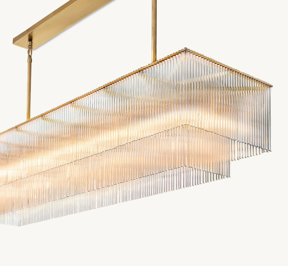 雲光アマデオ長方形シャンデリア183cm