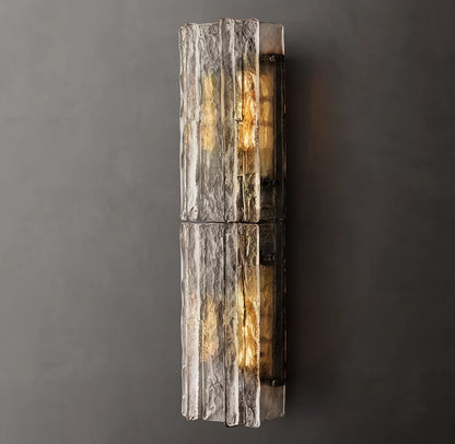 雲光格子クリアガラス壁掛け照明77cm