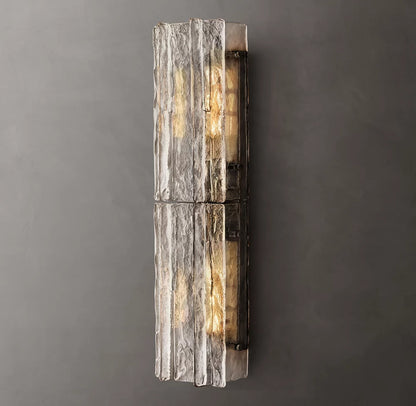 雲光格子クリアガラス壁掛け照明77cm