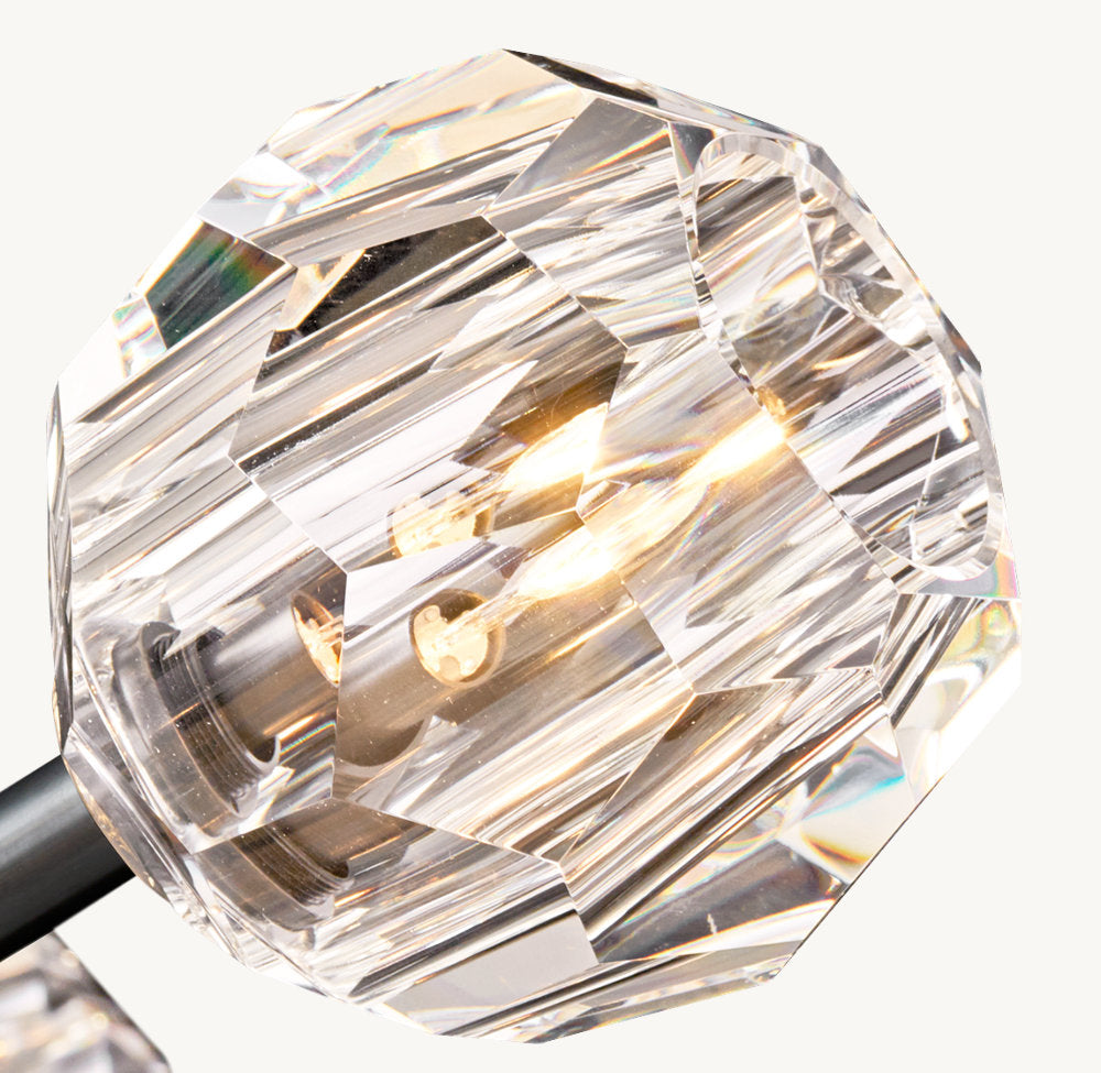 雲光 クリスタルガラス製フラッシュマウント照明 直径61cm