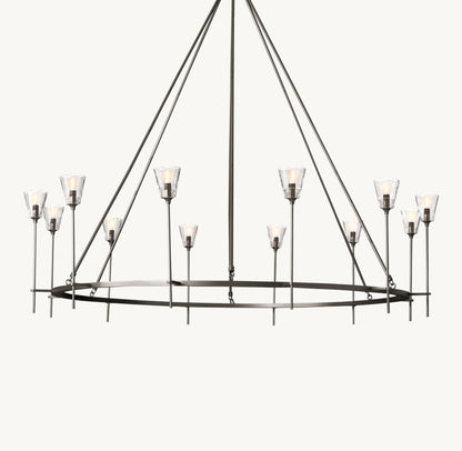 雲光トルシュ ド ヴェール ラウンド シャンデリア178cm